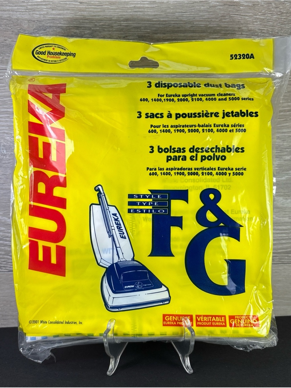 Genuine Eureka Vacuum Cleaner Bags 52320A Style F & G 3-Pack